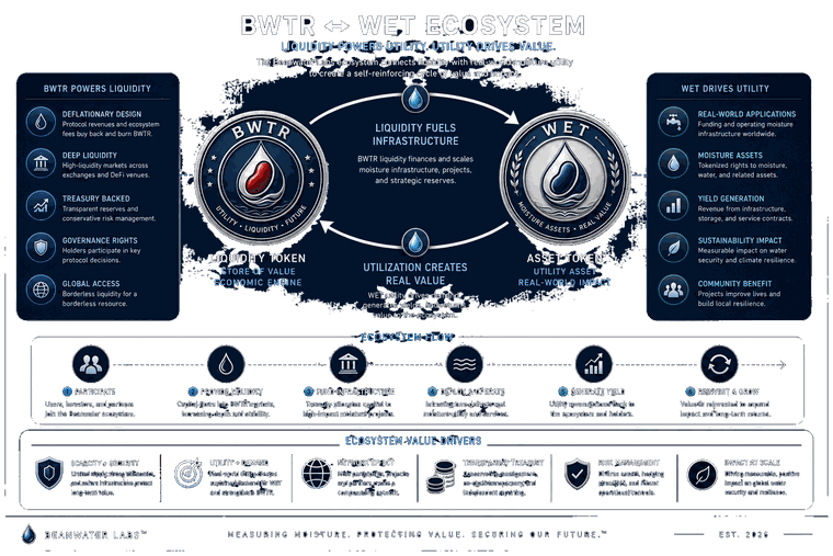 Diagram of the BWTR to WET internal accounting relationship